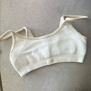 Cream Sports Bra